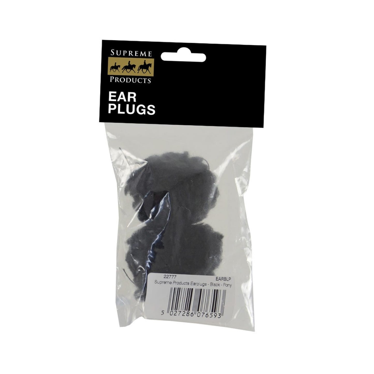 Supreme Products Fleece Earplugs Black - Pony