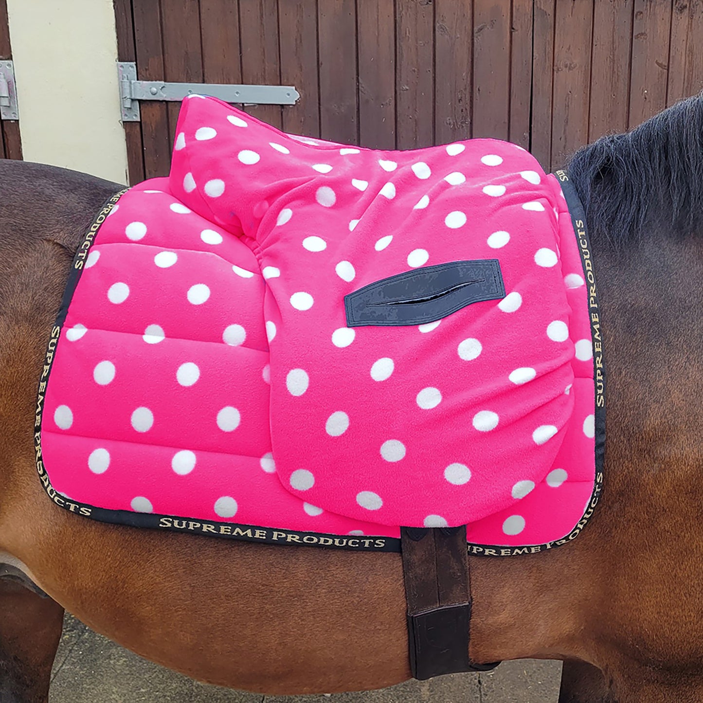 Supreme Products Dotty Fleece Saddle Pad Paradise Pink