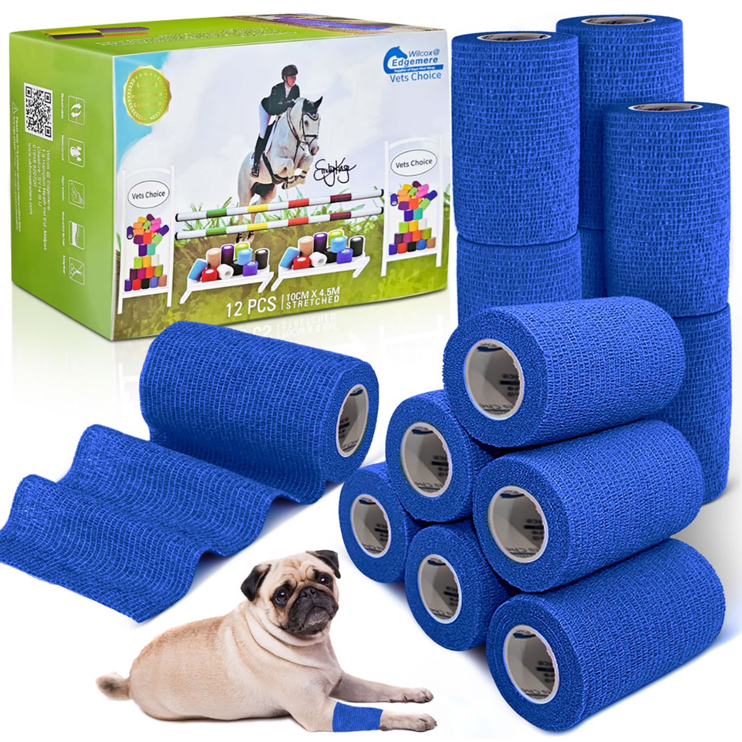 Equimed 10cm Vetwrap - 12 Wraps - OFFER