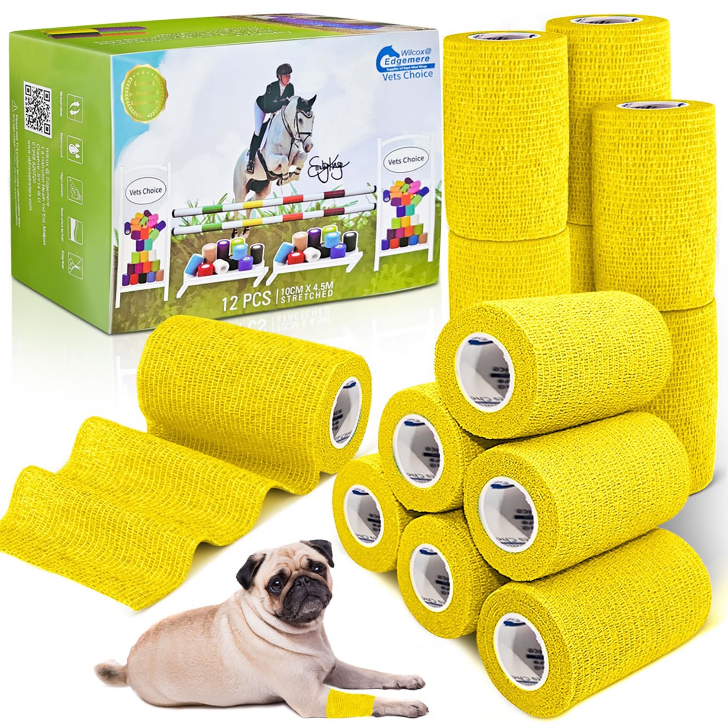 Equimed 10cm Vetwrap - 12 Wraps - OFFER