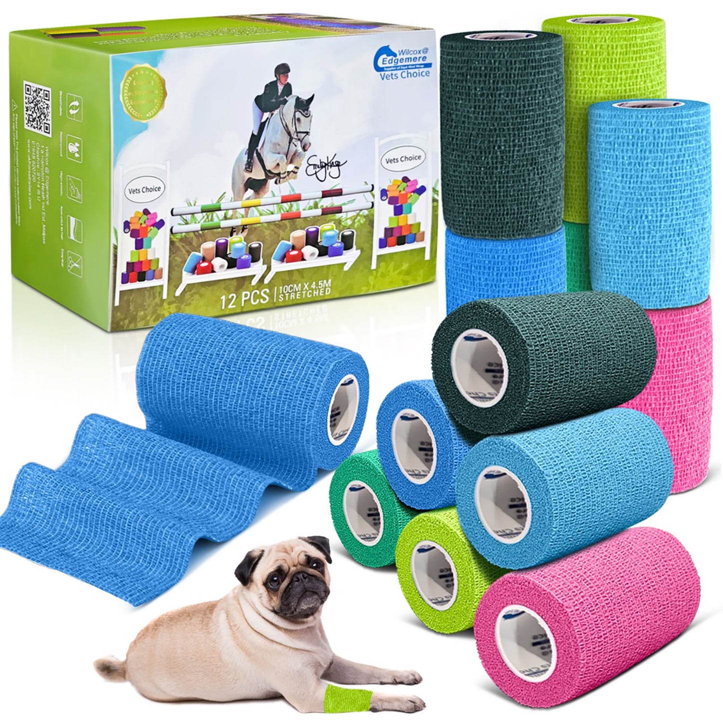 Equimed 10cm Vetwrap - 12 Wraps - OFFER