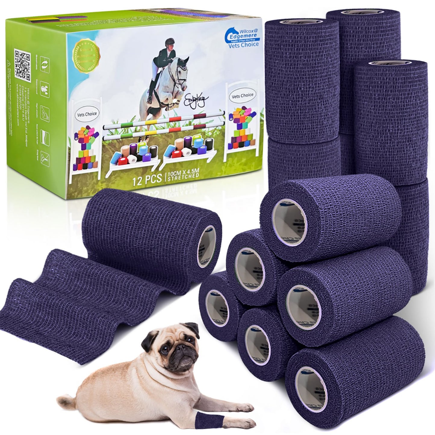 Equimed 10cm Vetwrap - 12 Wraps - OFFER