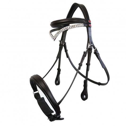 Whitaker BR072 Lynton Snaffle Bridle with 2 Browbands