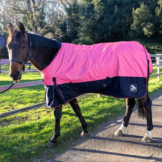 Whitaker WHR1 W-Horse 0g Turnout Rug Pink/Navy