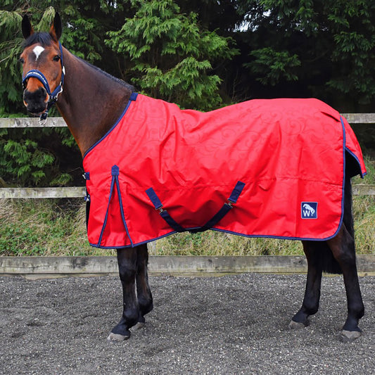 Whitaker WHR1 W-Horse 0g Turnout Rug Red/Blue