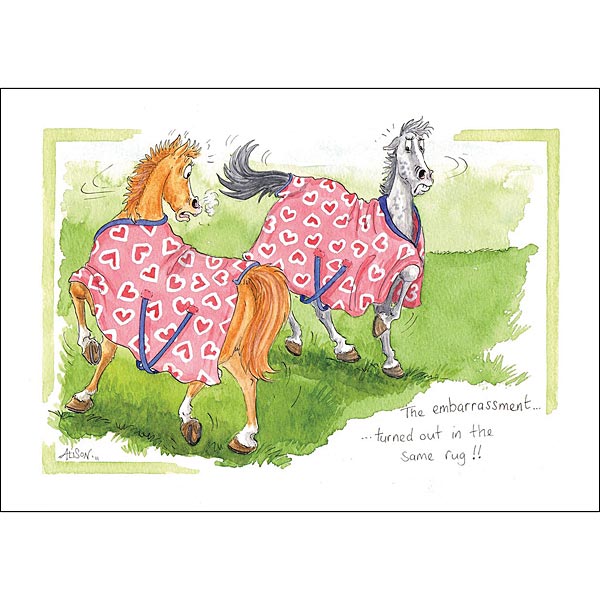 Alison's Horses Card - Rugs