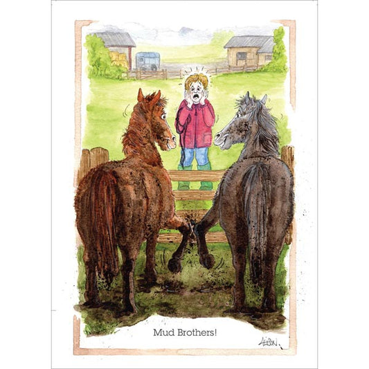 Alison's Horses Card - Mud Brothers