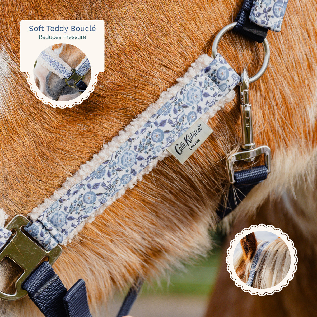 Cath Kidston Headcollar Rope Set: Blue Strawberry
