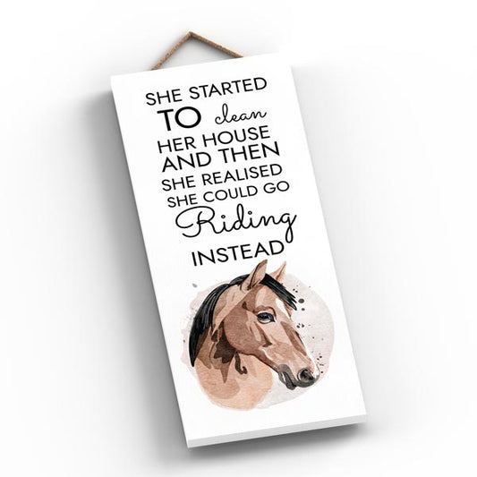 Elico Wooden Plaque: Clean House