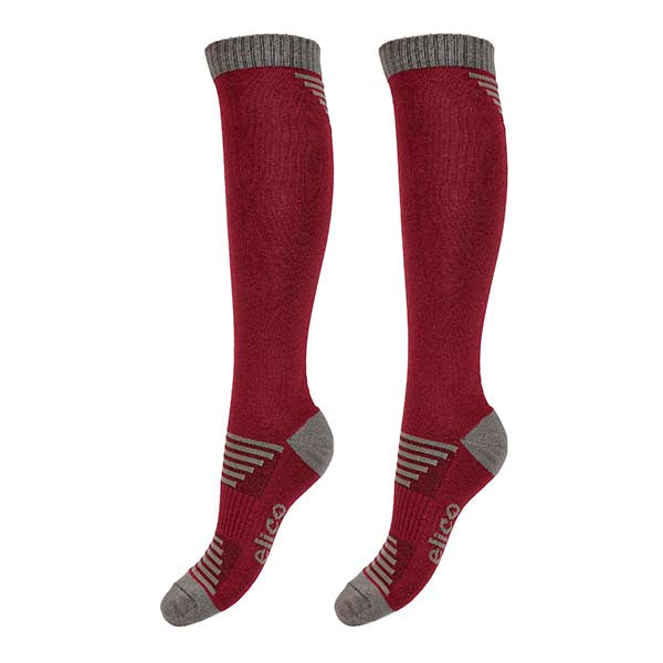 Elico Genoa Compression Socks - Burgundy