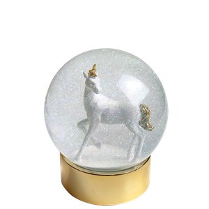 We Heart Unicorn Snow Globe - 13cm