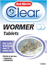 Clear Wormer Tablets for Cats & Kittens
