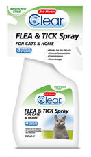 Clear Flea & Tick Spray for Cats & Home