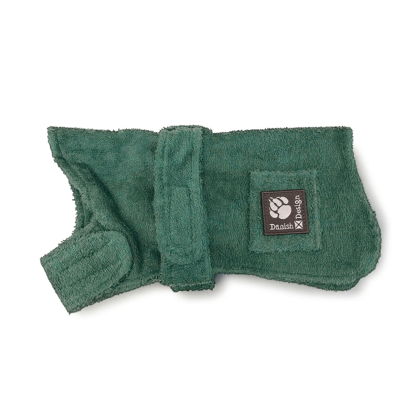Danish Design Dog Robe Towelling Green