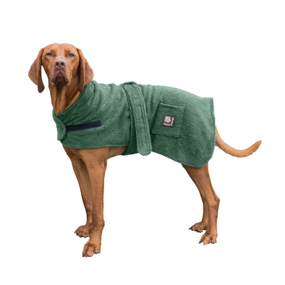 Danish Design Dog Robe Towelling Green