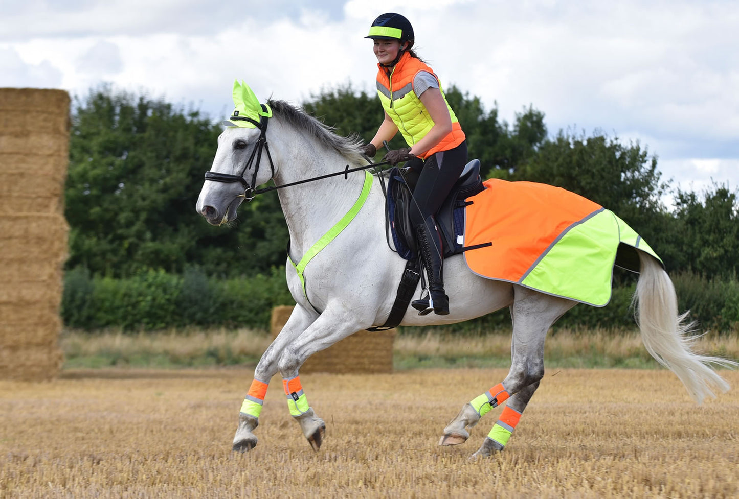 Equisafety Quilted Hi-Vis Gilet