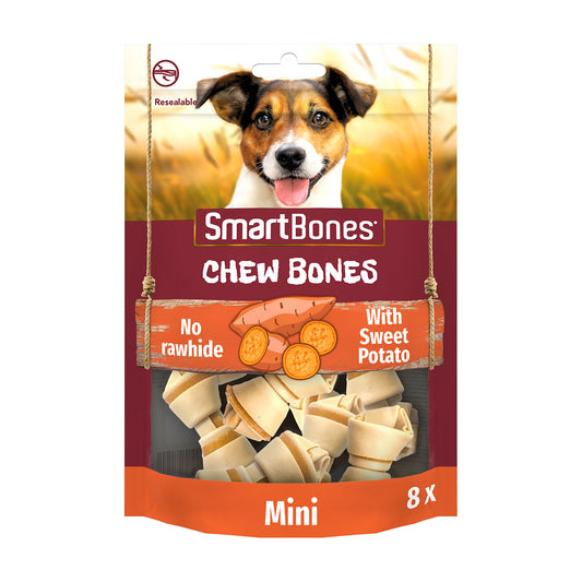 SmartBones Sweet Potato Chew Bones Mini - 8 Bones