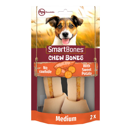 SmartBones Sweet Potato Chew Bones Medium - 2 Bones