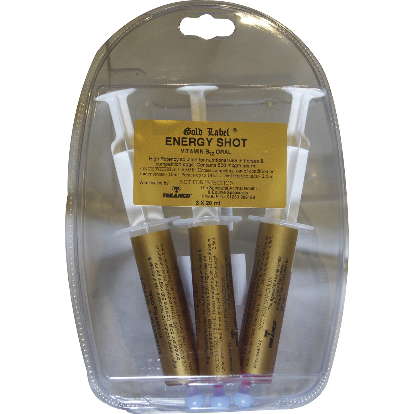 Gold Label Energy Shot - 3 x 20 Ml Syringe