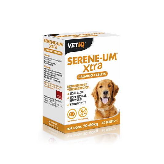 VetIQ Serene-UM Xtra Calming Tablets for Dogs 20-60kg - 60 Pack