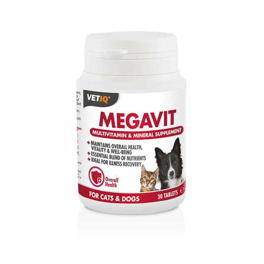 VetIQ Megavit Tablets for Cats & Dogs - 30 Pack