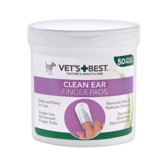 Vets Best Clean Ear Finger Pads - 50 Pads