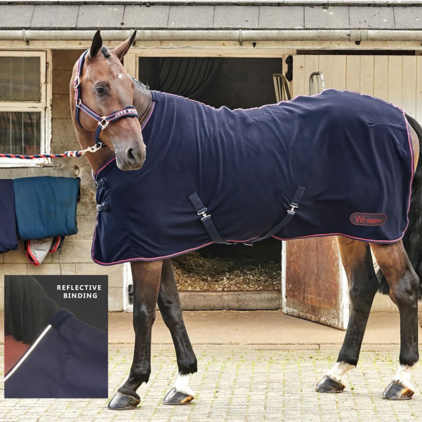 Whitaker Fleece Rug Rastrick Navy/Reflective