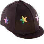Capz Rainbow Glitter Stars Lycra Skull Cover
